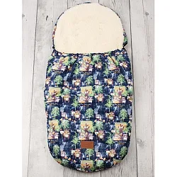Универсальный меховой конверт AmaroBaby Little Traveller Лес 145х45 см