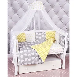 Комплект постели в кроватку AmaroBaby Совята, 18 предметов