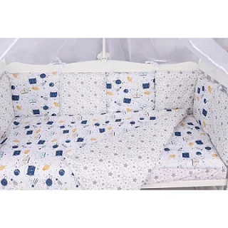 Комплект белья в кроватку WB AmaroBaby Baby Boom Космос, 3 предмета