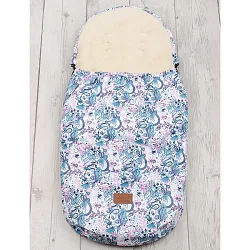 Универсальный меховой конверт AmaroBaby Little Traveller Вензеля 145х45 см