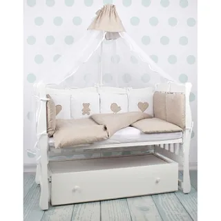 Комплект Premium в кроватку AmaroBaby Кроха, 18 предметов (6+12 бортиков), бязь