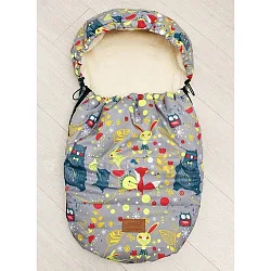 Универсальный меховой конверт AmaroBaby Little Friend Зверята 80х45 см