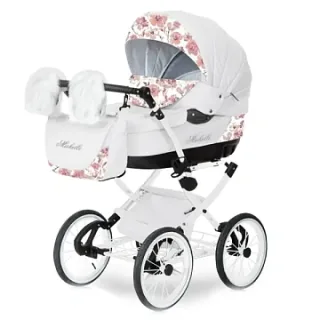 Детская коляска Caretto Michelle Lux 2 в 1, 100% экокожа