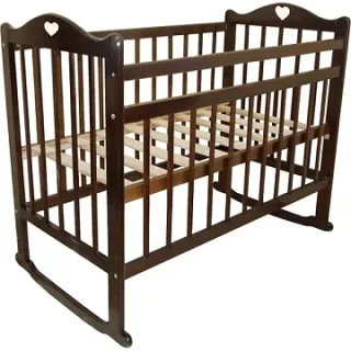 Детская кроватка PloomaBaby Виолетта с сердечком, колеса + качалка