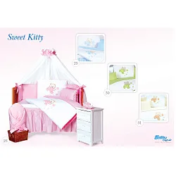 Комплект в кроватку Tuttolina Sweet Kitty, 7 предметов