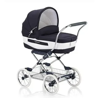 Коляска-люлька для новорожденного Inglesina Vittoria, шасси Comfort Chrome, экокожа