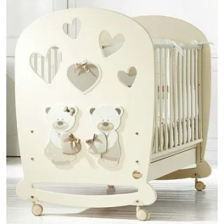 Детская кроватка Baby Expert Bon Bon, колесо + качалка