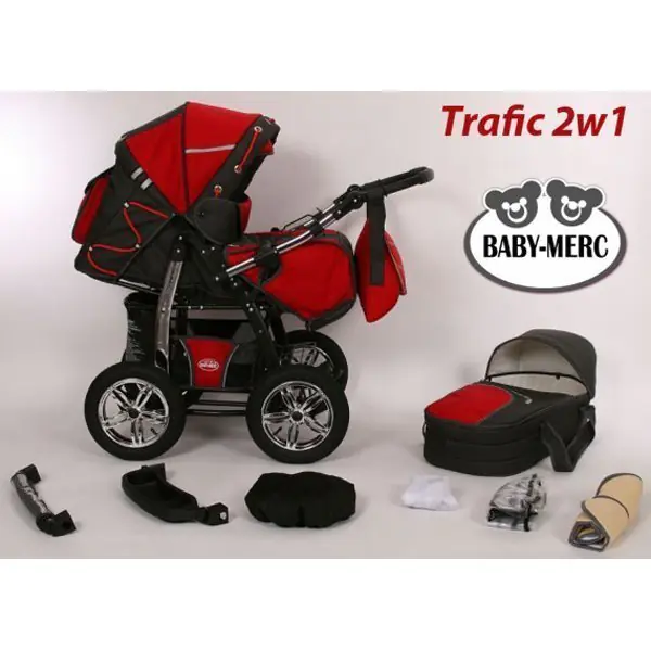 Детская коляска Baby-Merc Trafic 2 2 в 1 фото 1