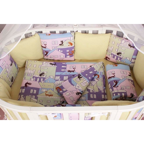 Комплект Premium в кроватку AmaroBaby Сонное Царство, 19 предметов (7+12 бортиков), бязь фото 4