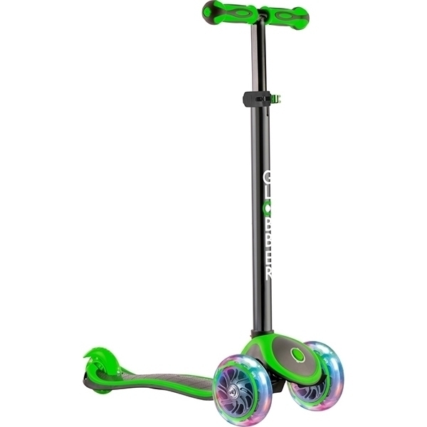 Трехколесный самокат Y-Scoo Globber Primo Plus Titanium 442 с 3 светящимися колесами фото 2