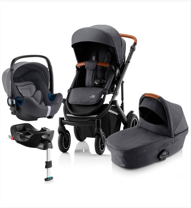 Детская коляска Plus Britax Roemer III Smile BS3 i-Sense с базой Flex Base i-Sense 3 в 1 - Фото