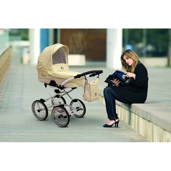 Детская коляска Nastella Luxe Prestige Eco 2 в 1, эко-кожа фото 10