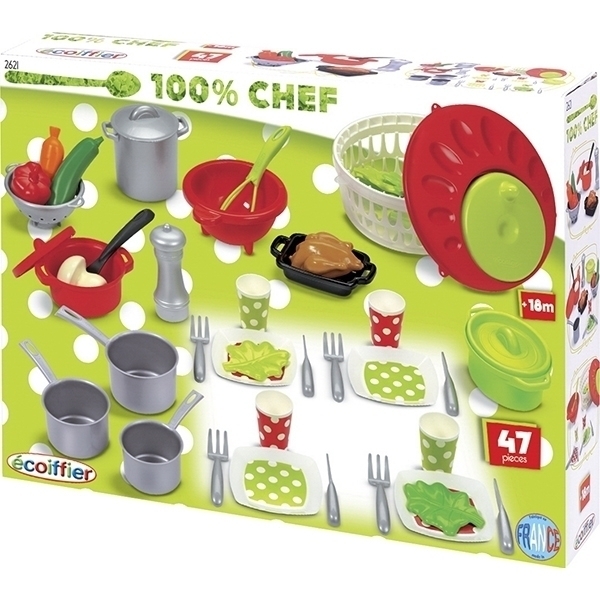 Набор посуды Ecoiffier 100% Chef 2621, 47 предметов фото 6