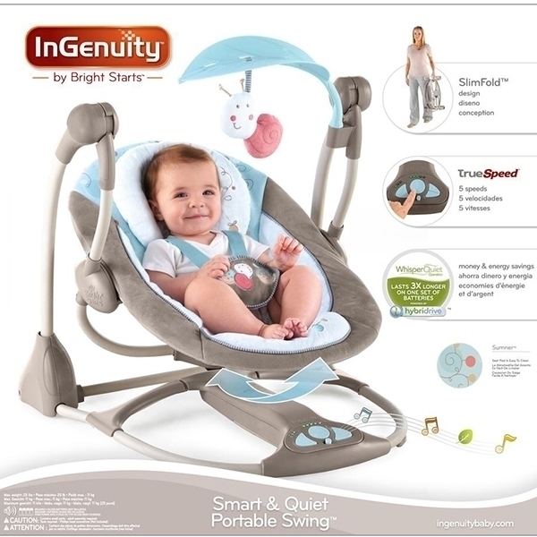 Качели Bright Starts InGenuity Умные и бесшумные фото 13