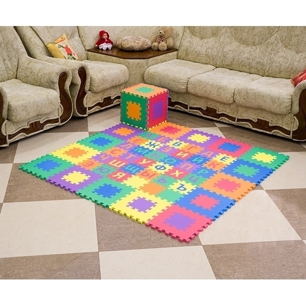 Игровой коврик-пазл Funkids 6" Алфавит-3 с русским алфавитом KB-001-36-NT, 36 плит фото 1