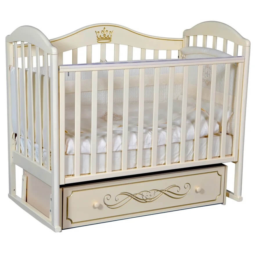 Детская кроватка Кедр Emily 2, универсальный маятник - Фото