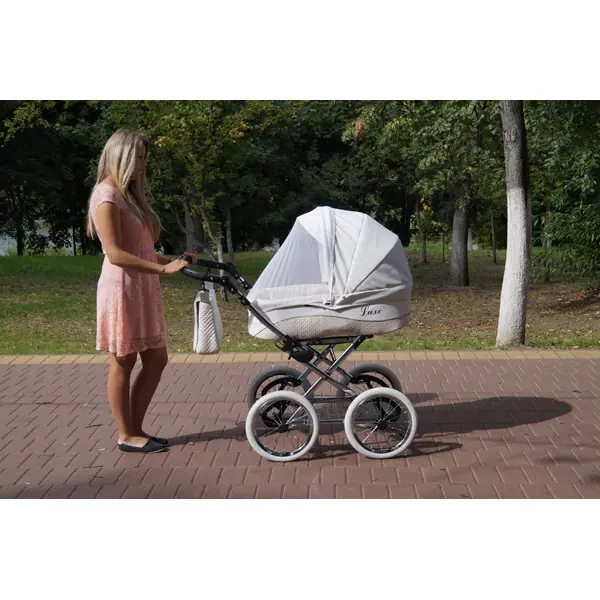 Детская коляска Nastella Luxe Eco 2 в 1, эко-кожа, шасси Black фото 11