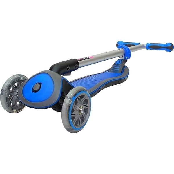 Трехколесный самокат Globber Elite FL My Free Fold Up 449 со светящимися колесами и платформой фото 5