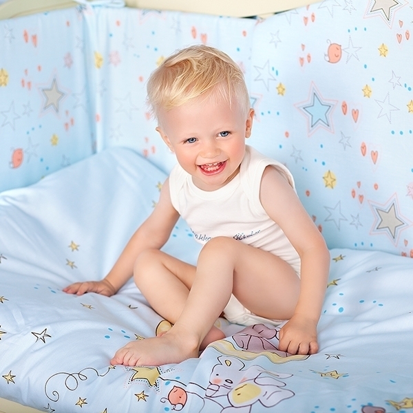 Постельное белье в кроватку Makkaroni Kids Баю-Бай с выбором бортиков, 6 предметов фото 1