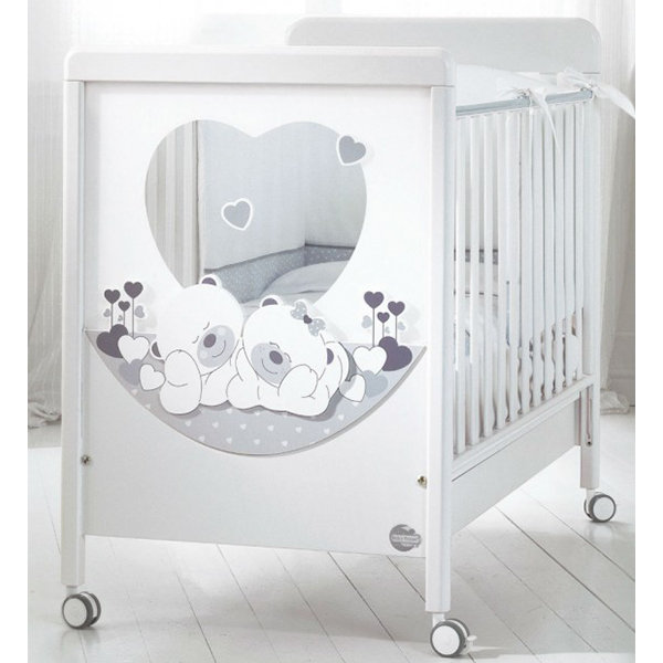 Детская кроватка Baby Expert Carezza, колесо - Фото