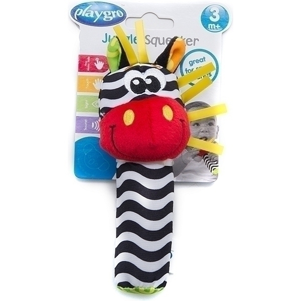 Погремушка Playgro Зебра-пищалка 0183439 — как выглядит в жизни
