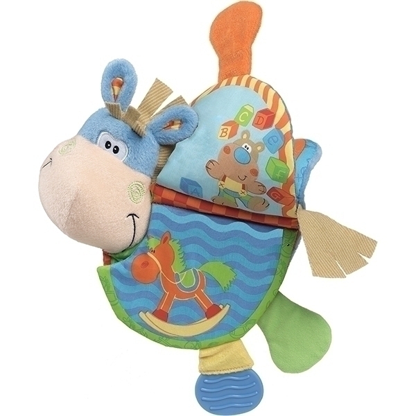 Мягкая игрушка-книжка Playgro Ослик 0101146 — как выглядит в жизни