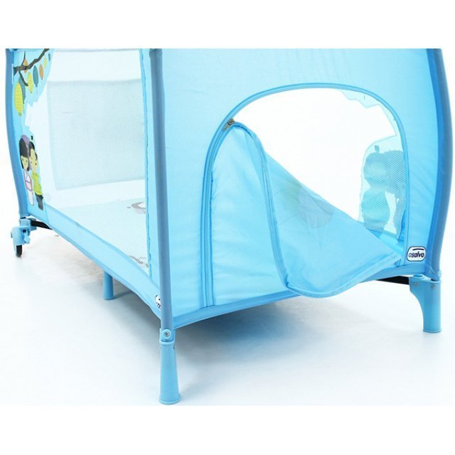 Детский манеж Asalvo Travel Cot Mix Plus с пеленатором — как выглядит в жизни