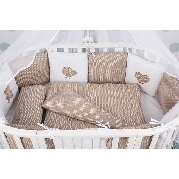 Комплект Premium в кроватку AmaroBaby Кроха, 18 предметов (6+12 бортиков), бязь фото 5
