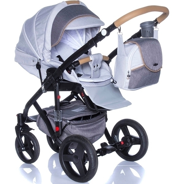 Детская коляска BeBe-Mobile Movo R 2 в 1, ткань+эко-кожа фото 3