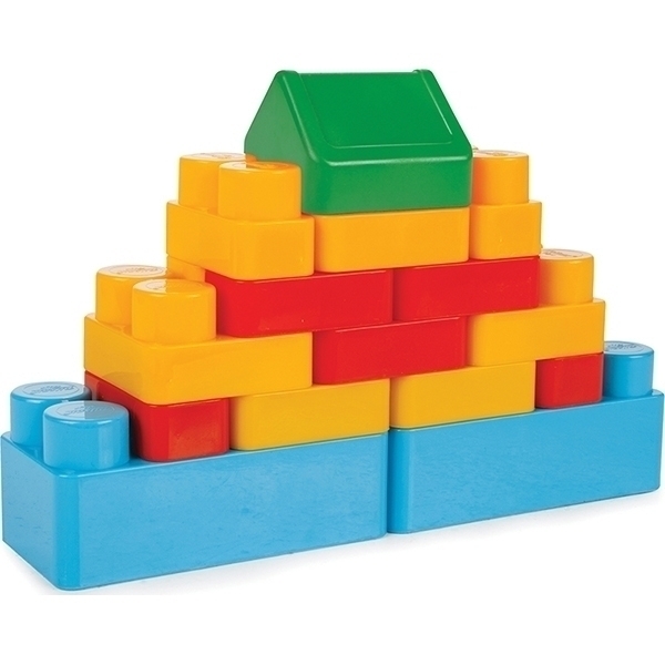 Конструктор Pilsan Jumbo Magic Blocks 60 деталей в ведре, 03-227 — как выглядит в жизни