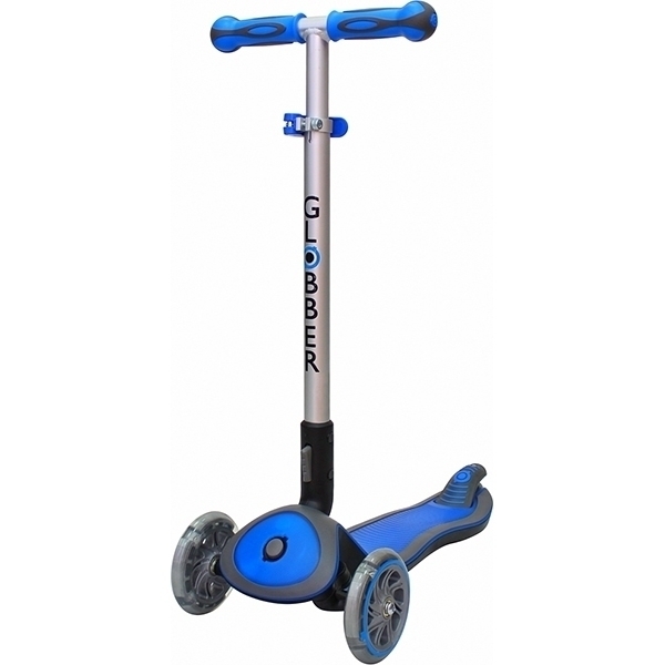 Трехколесный самокат Globber Elite FL My Free Fold Up 449 со светящимися колесами и платформой фото 3