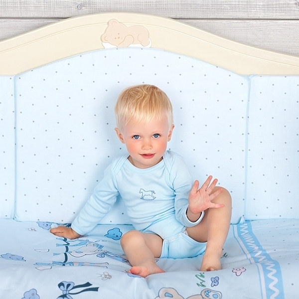 Постельное белье в кроватку Makkaroni Kids Утро с выбором бортиков, 6 предметов фото 1