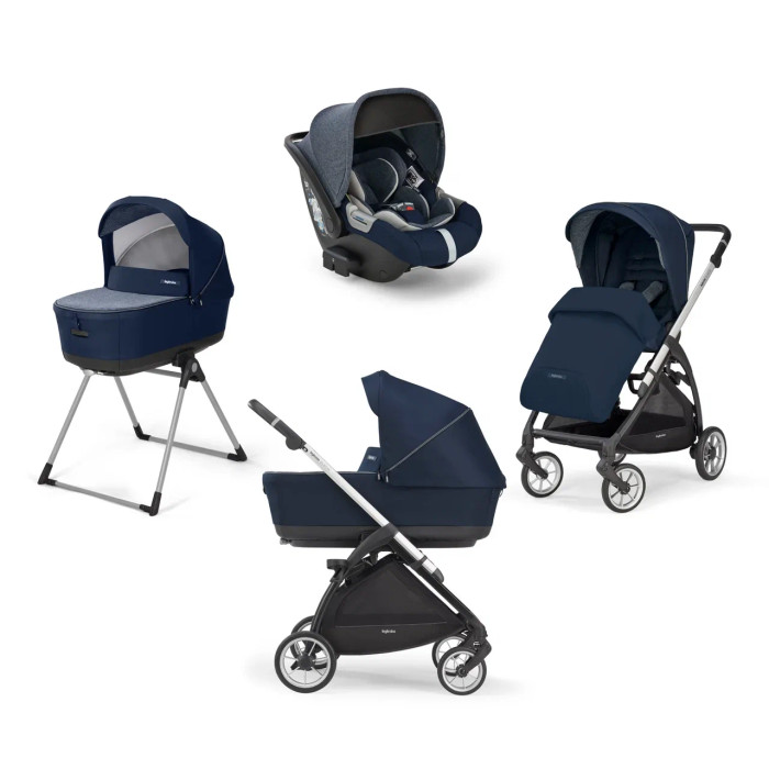 Детская коляска Inglesina Electa System Quattro 4 в 1 на шасси Electa Silver Black - Фото