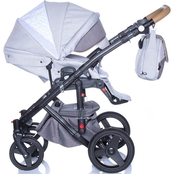 Детская коляска BeBe-Mobile Movo R 2 в 1, ткань+эко-кожа фото 5
