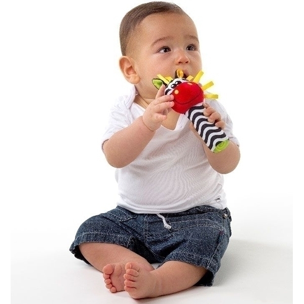 Погремушка Playgro Зебра-пищалка 0183439 — как выглядит в жизни
