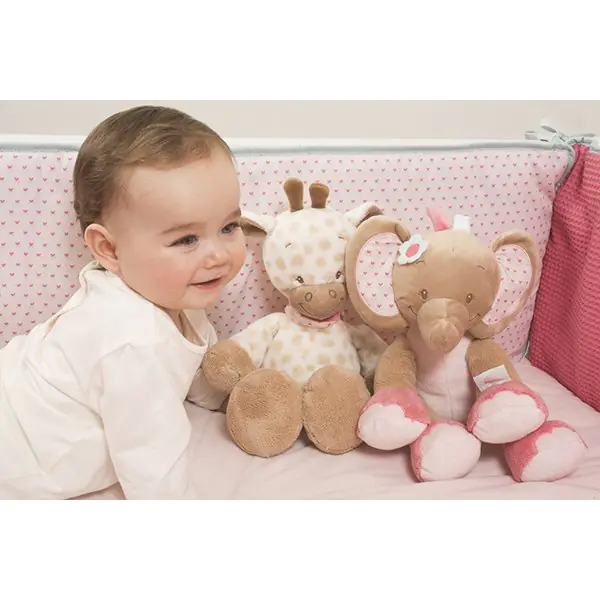 Мягкие игрушки малые Nattou Doudou Charlotte & Rose Жираф и Слоник 655118, 655101 фото 5