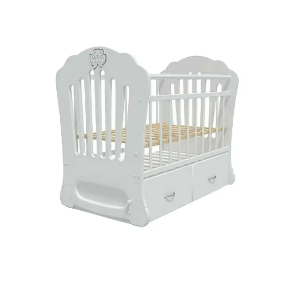 Детская кроватка Baby Elite Мишка с бантом поперечный маятник фото 1