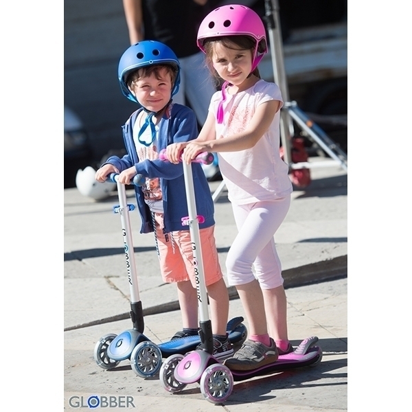 Трехколесный самокат Globber Elite F My Free Fold Up 448 со светящейся платформой фото 33