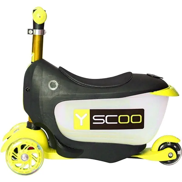 Каталка-самокат 3 в 1 Y-Scoo Mini Jump&Go со светящимися колесами фото 6