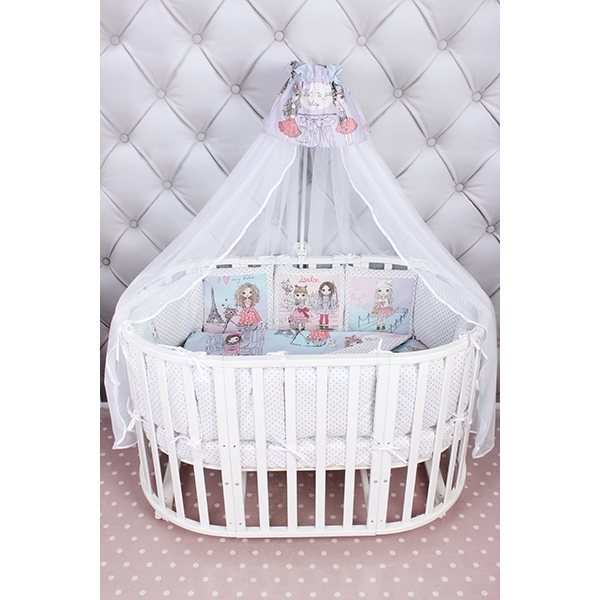Комплект Premium в кроватку AmaroBaby Little Crystal, 19 предметов (7+12 бортиков), поплин фото 3