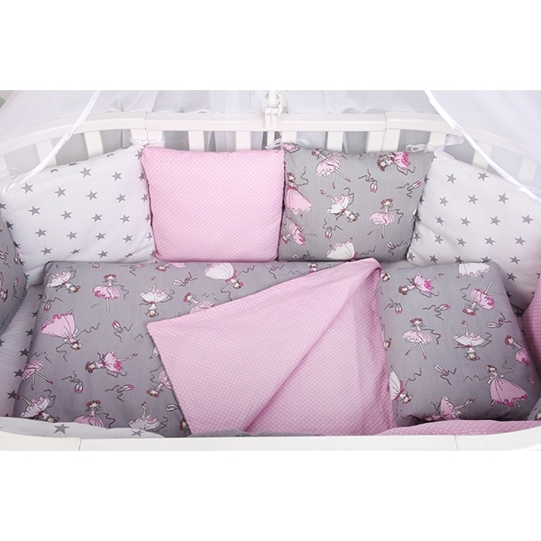 Комплект Premium в кроватку AmaroBaby Мечта, 19 предметов (7+12 бортиков), поплин/бязь фото 3