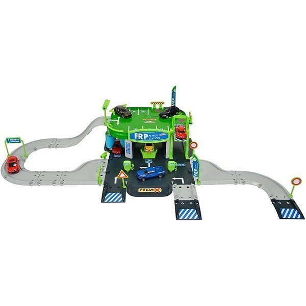 Паркинг Smoby Заправочная Станция Creatix + 1 авто Majorette арт. 2050010 — как выглядит в жизни