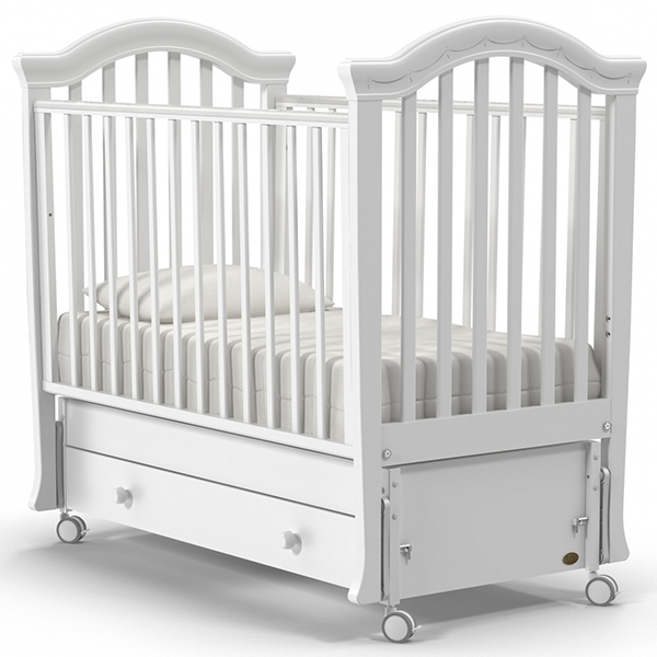 Детская кроватка Nuovita Perla swing, продольный маятник Детская кроватка Nuovita Perla swing, продольный маятник - Фото