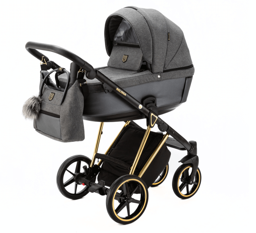 Детская коляска Adamex Belissa Special Edition 3 в 1 на золотой раме Детская коляска Adamex Belissa Special Edition 3 в 1 на золотой раме