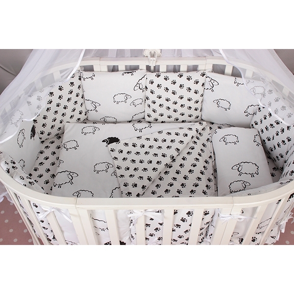 Бортик в кроватку AmaroBaby Home Elite, 12 подушек, поплин/бязь фото 1
