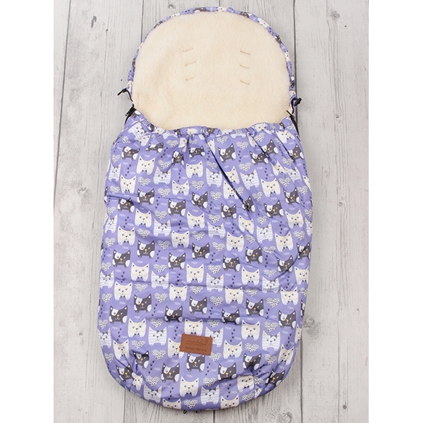 Универсальный меховой конверт AmaroBaby Little Traveller Собачки 145х45 см - Фото