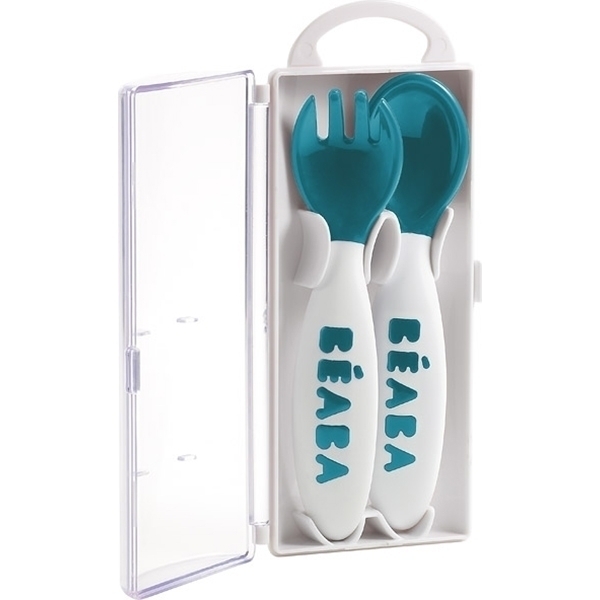 Набор детской посуды: эргономическая ложка и вилка Beaba Set of 2 Age Fork фото 1