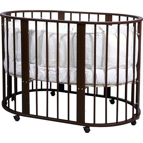 Овальная детская кроватка Nastella Baby Molly 7 в 1 без маятника фото 4