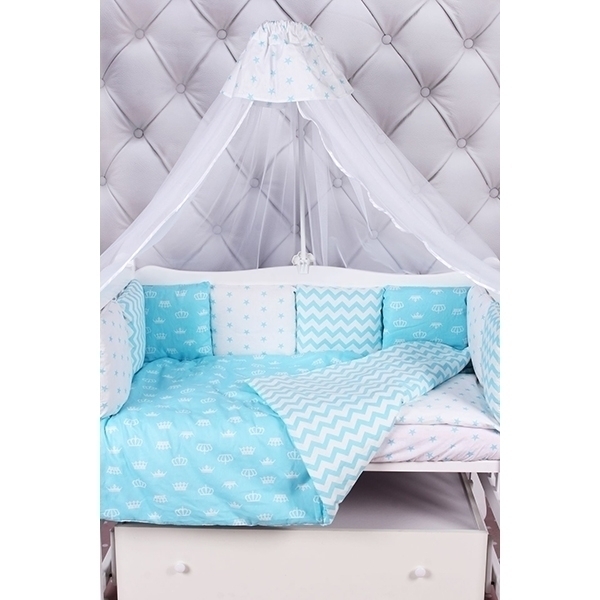 Комплект постели в кроватку AmaroBaby Royal Baby, 18 предметов фото 2