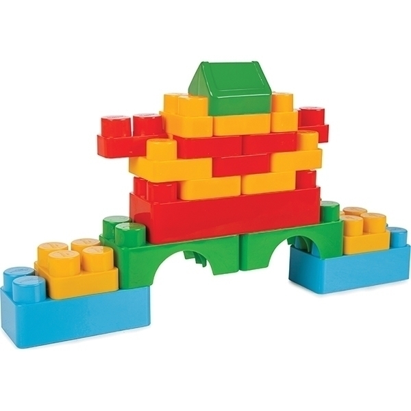 Конструктор Pilsan Jumbo Magic Blocks 60 деталей в ведре, 03-227 — как выглядит в жизни